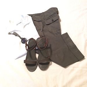 Michael Kors Olive Green Cropped Pants Size 8